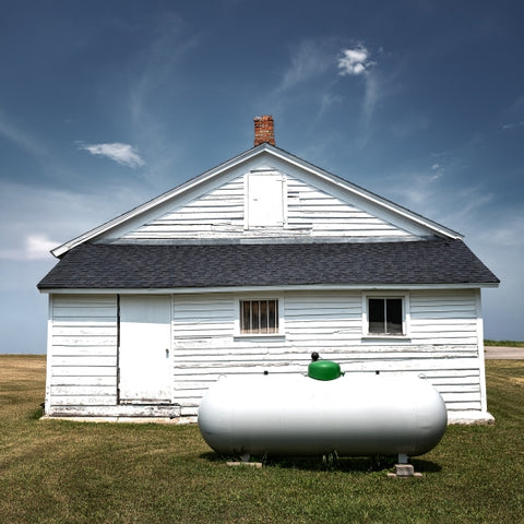 Building And Propane Tank