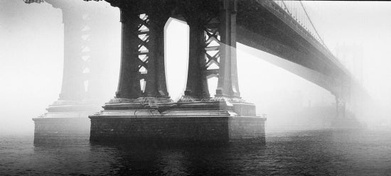 Manhattan Bridge In A Snowstorm