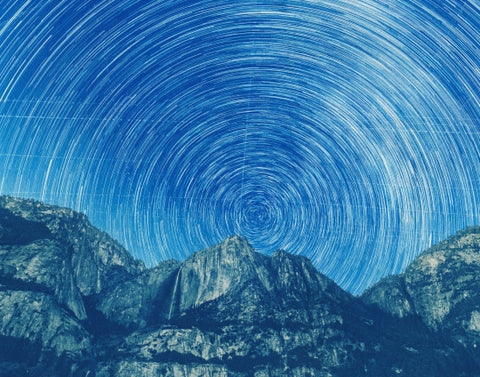 Star Trails Over Yosemite Falls