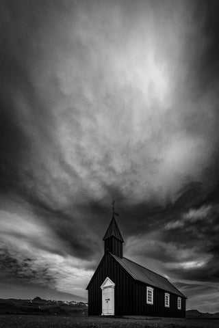 The Black Church Under Stormy Skies