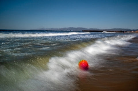 Nice Bright Ball Enjoying The Surf