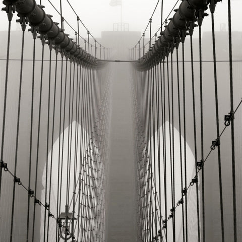 Brooklyn Bridge In Fog