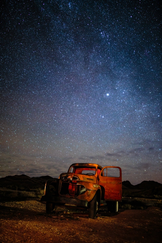 Red Truck By Starlight