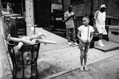 Girl And Legs In Garbage 